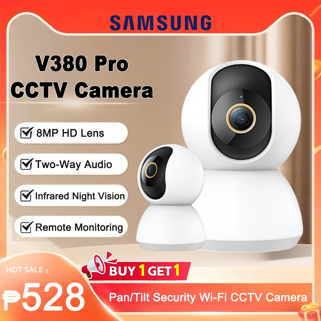 BUY 1 TAKE 1 V380 Pro HD CCTV Camera 360° Rotate Connect Cellphone ...