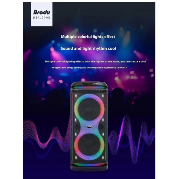 Buy 1 Get 1 USB Karaoke Bluetooth Speaker BTS-1995 With 2 Wireless MIC ...