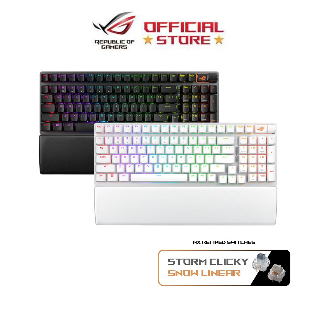 Asus ROG Strix Scope II 96 NX Snow / Storm Switch Tri-mode Connection ...