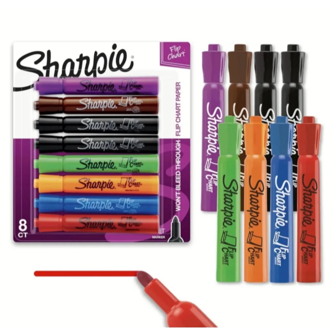 Sharpie Flip Chart Markers (Bullet Tip) Shopee Philippines