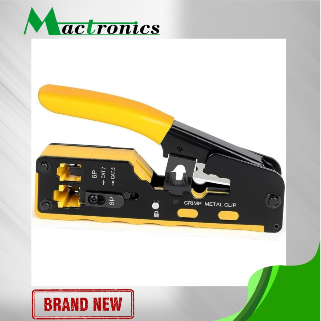 RJ45 Crimp Tool PassThrough Cat7 Cat6A Cat6 Cat5e Cat5 RJ45 Crimping ...