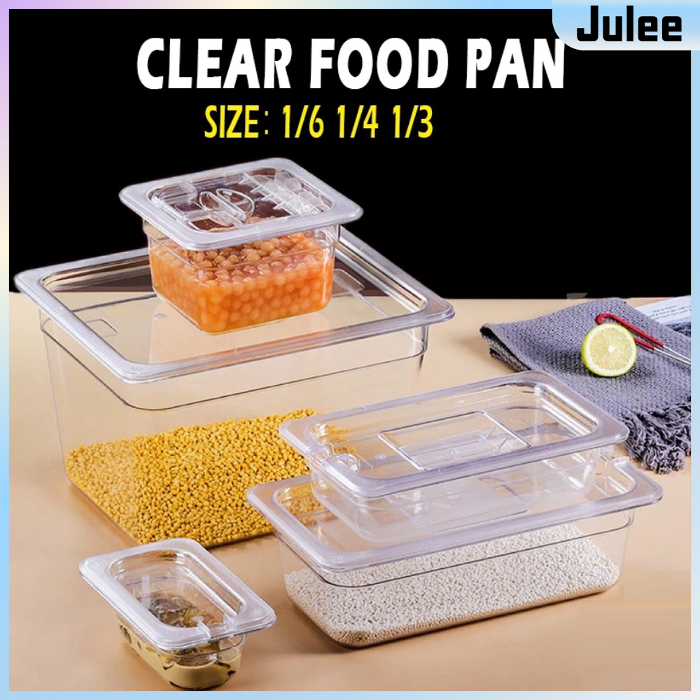 Food Pan Milktea Pearl Container Sinker Canister with Lid Acrylic Clear ...