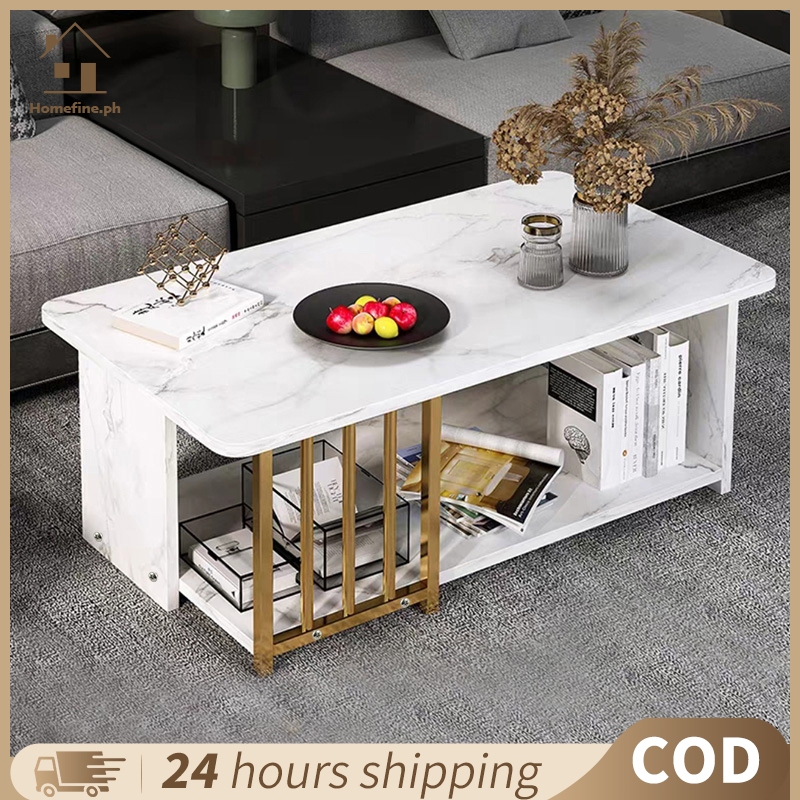 COD⭐2-Tier Coffee Table Modern Creative Combination Tea Table Small ...