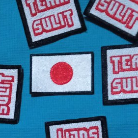 TS23 200 japan flag 2,5 in width patch embroidery not print travel food ...