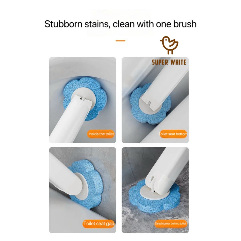 Disposable Toilet Brush One-Time Toilet Brush Replaceable Head Brush ...