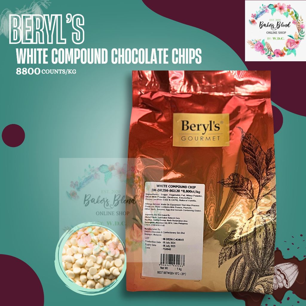 Beryl's Gourmet 8800cts White Chocolate Chips | Shopee Philippines