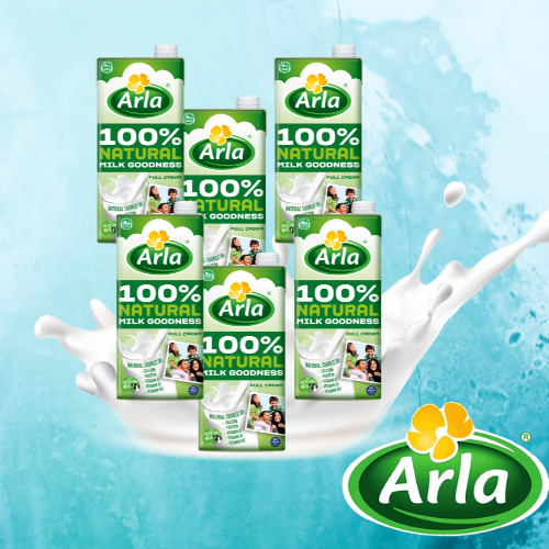 ARLA All Natural Milk Goodness Full Cream 1Lx6 Bundle Pack - Premium ...