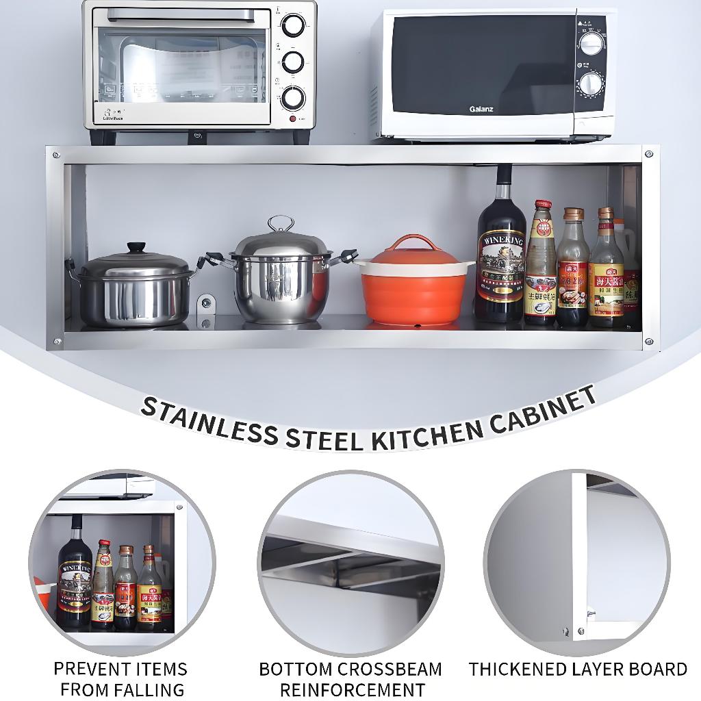 304 Stainless steel Kitchen Shelf Seasoning Storage Cabinet Multi ...