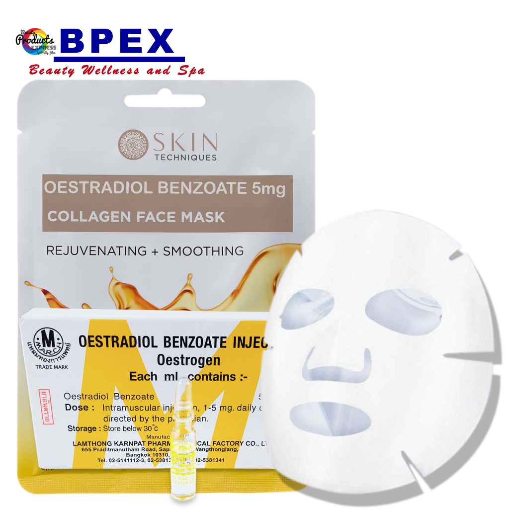 Skin Techniques Oestra-Di0l hrt 1 Piece Gold Hydrogel Collagen Face ...