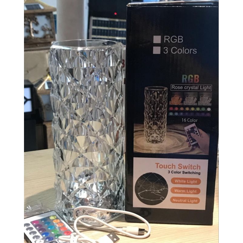 RGB CRYSTAL TOUCH TABLE LAMP WITH REMOTE | Shopee Philippines