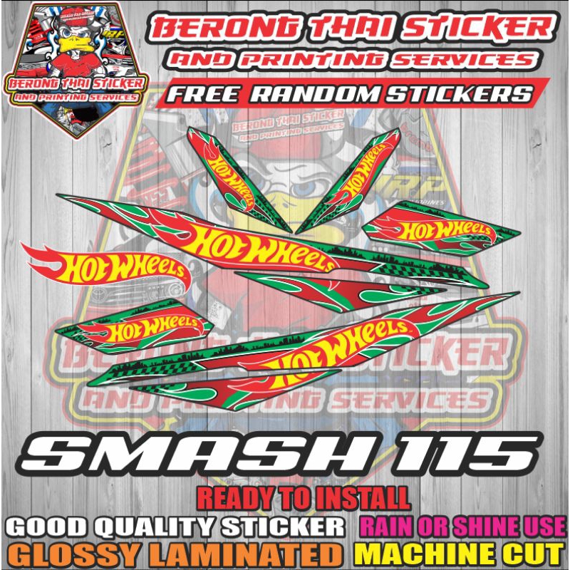 Suzuki Smash 115 Hot Wheels Sticker Glossy | Shopee Philippines
