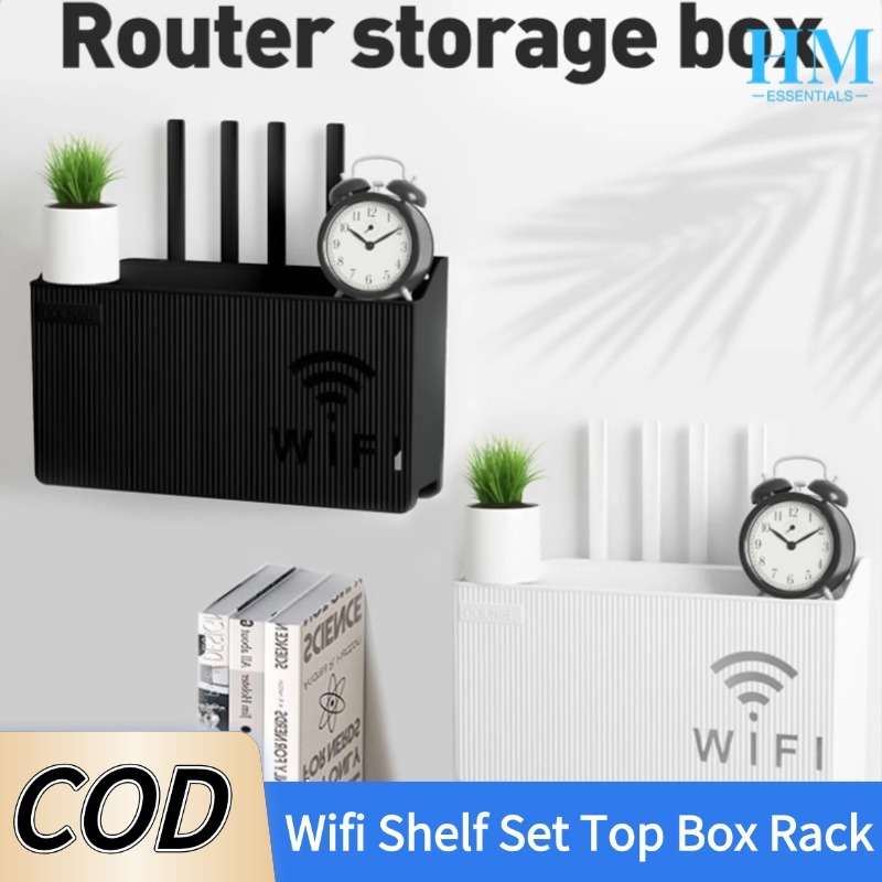 Wifi Shelf Set-top Box Rack TV Router Bracket Storage Box Wall ...