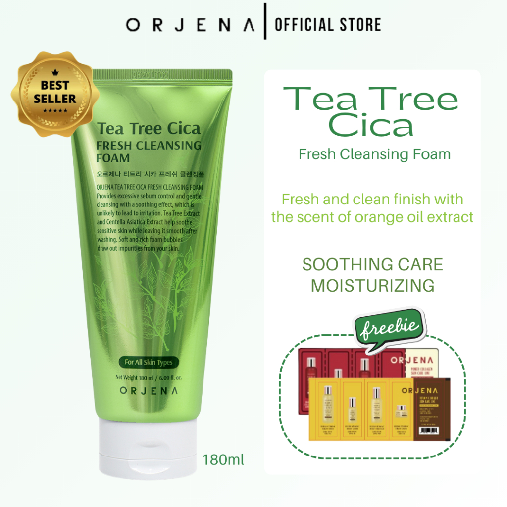 Orjena Tea Tree Cica Fresh Cleansing Foam ( Soothing | Moisturizing ...