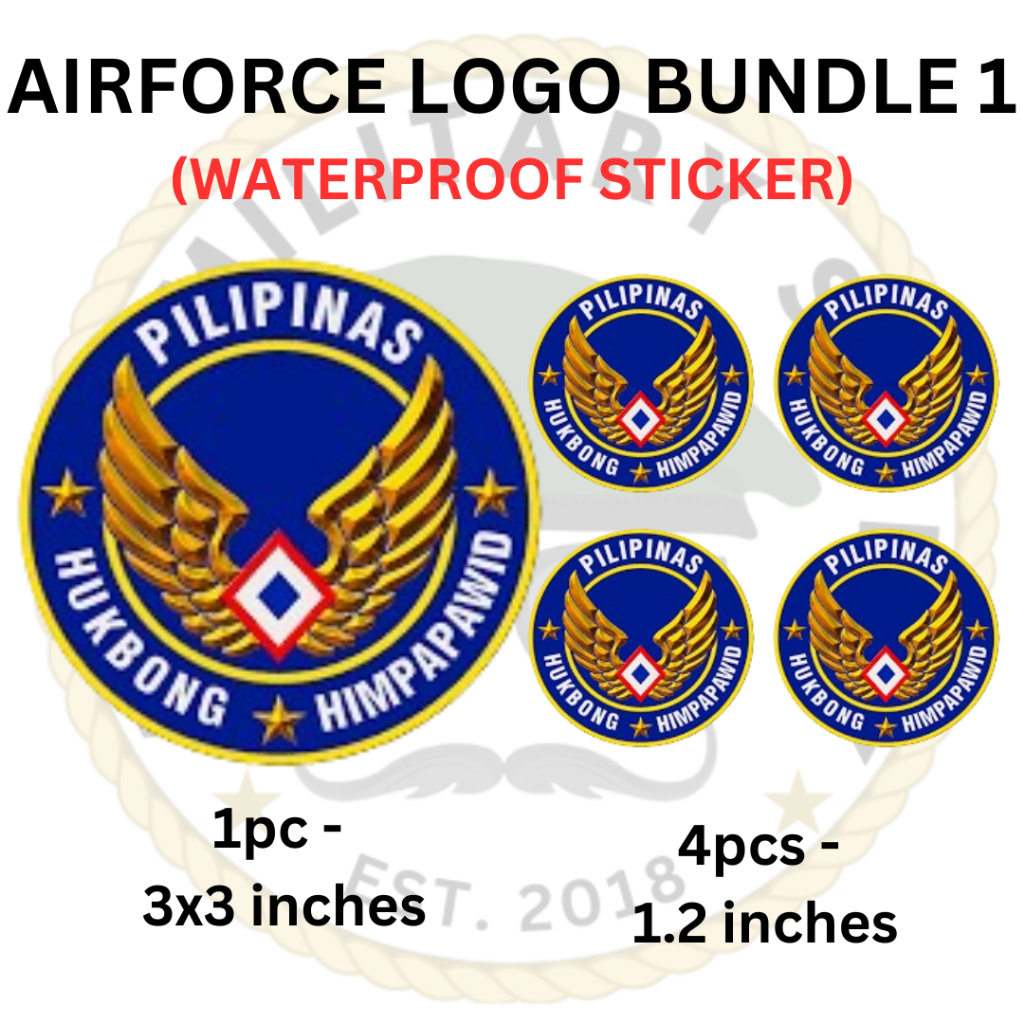 Waterproof Car Sticker Airforce Bundle Logo SOLD AS BUNDLE | Shopee ...