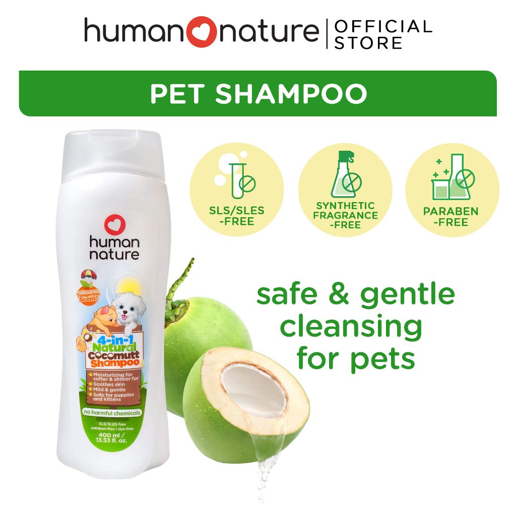 Human Nature Natural Cocomutt Pet Shampoo 400ml (No Harmful