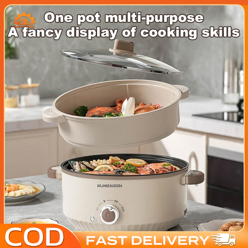 5L Electric Cooker Large Capaicty Multi function Cooker 1000W Hot Pot ...