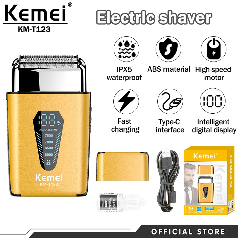 Kemei Home Portable Travel Razor Rechargeable Cordless Men Shaver ...