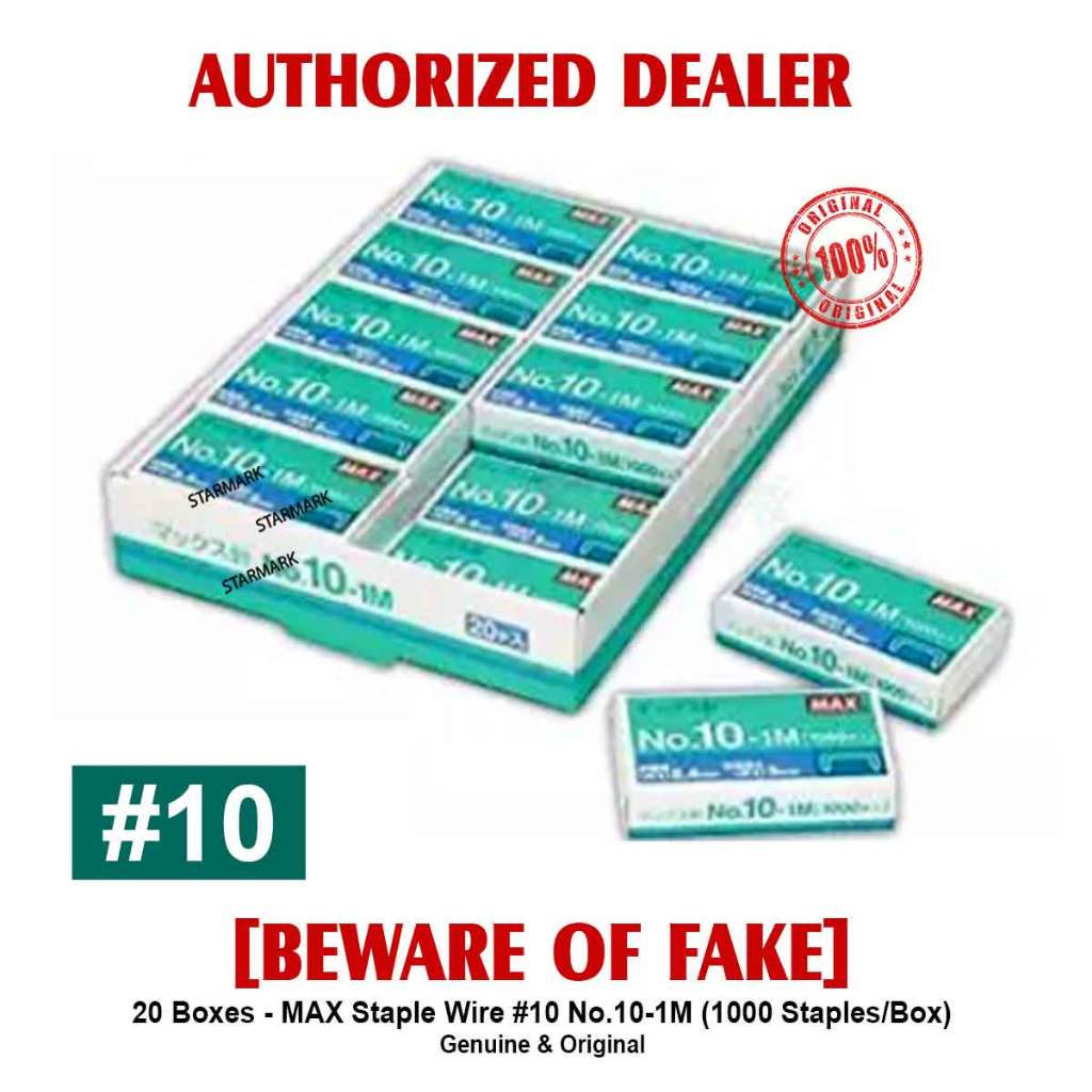 Max Staple Wire No.10-1M #10 Wires Max Stapler Wires Staples with 1000 ...