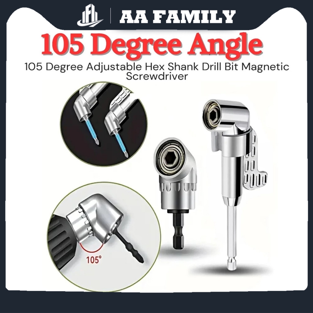 105 Degree Angle Socket Adapter Power Hand Tool Part Driver Extension ...