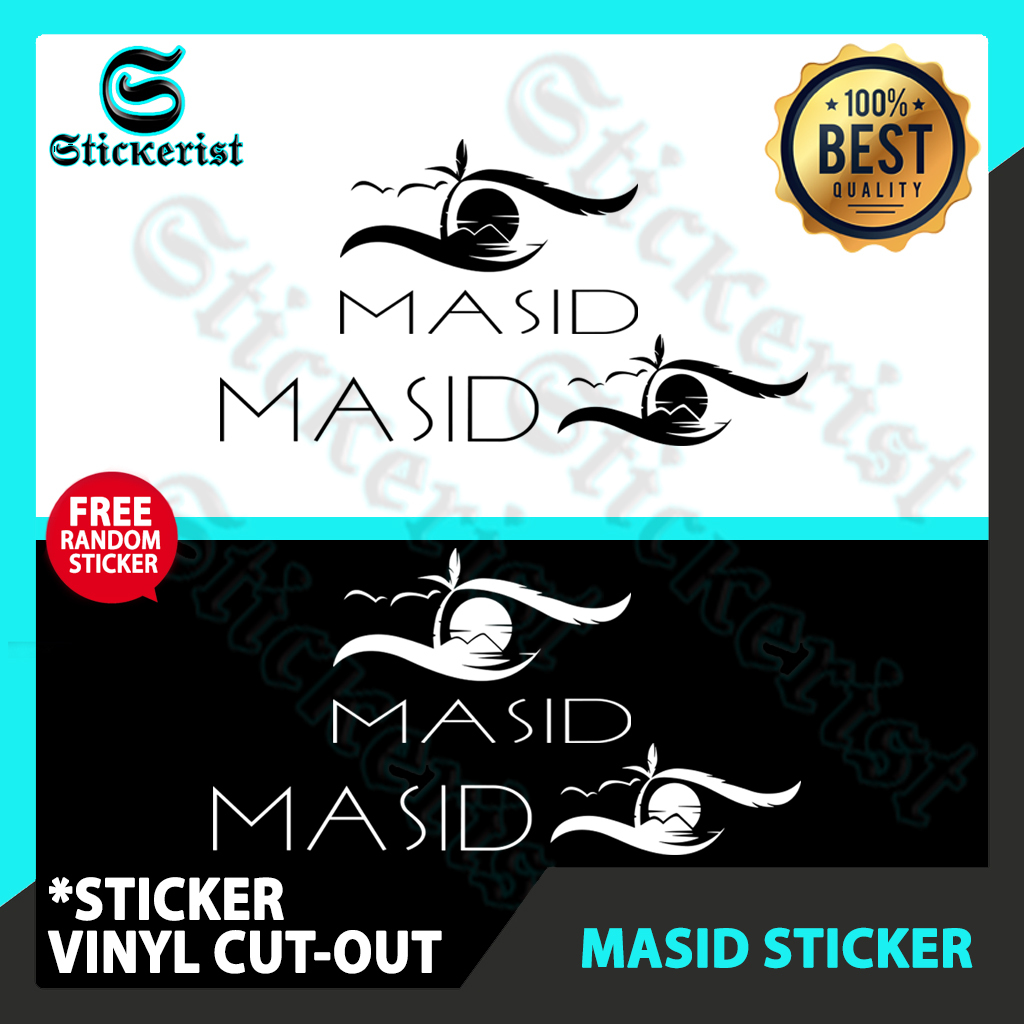 MASID VINYL STICKER DECALS FOR CAR & MOTORCYCLES ONGFAM | Shopee ...