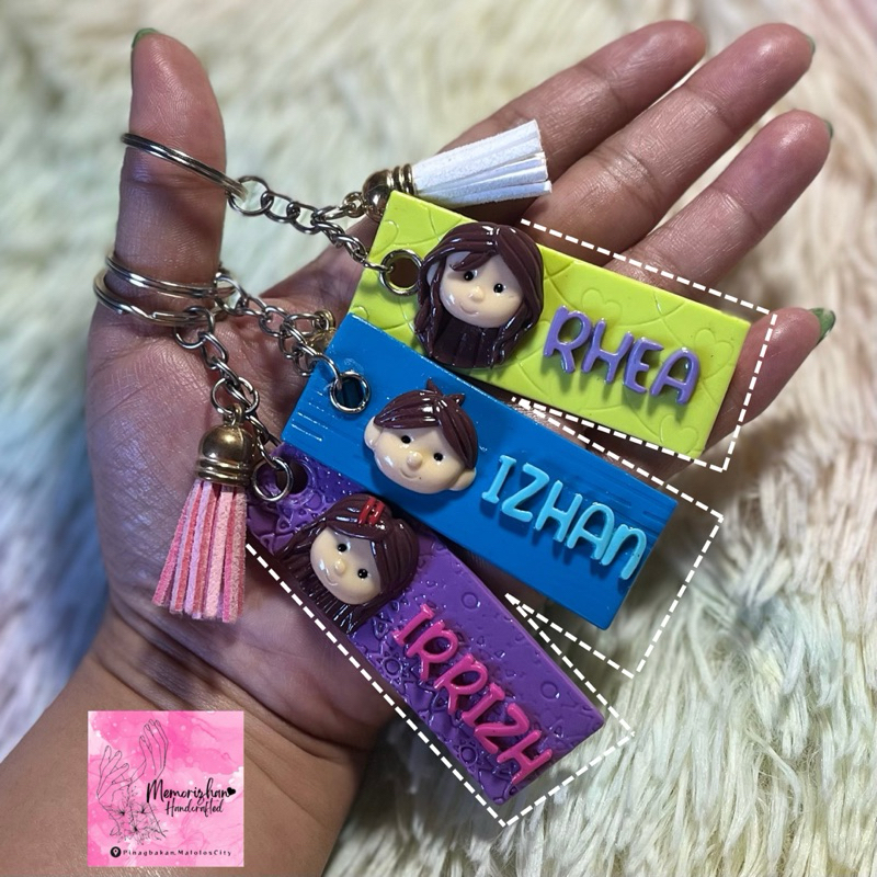 PERSONALIZED NAME KEYCHAIN CHIBI HEAD | Shopee Philippines