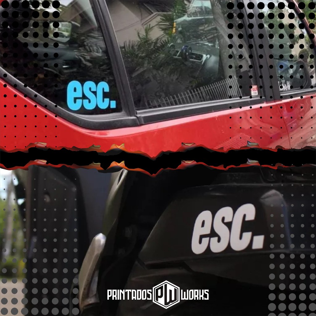 ORIGINAL ESC decal sticker cutout for car , motorcycle and more ...