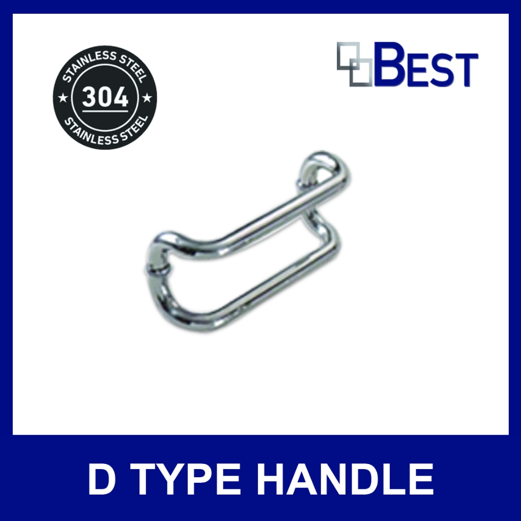 D type handle stainless SS304 300mm wood and glass door | Shopee ...