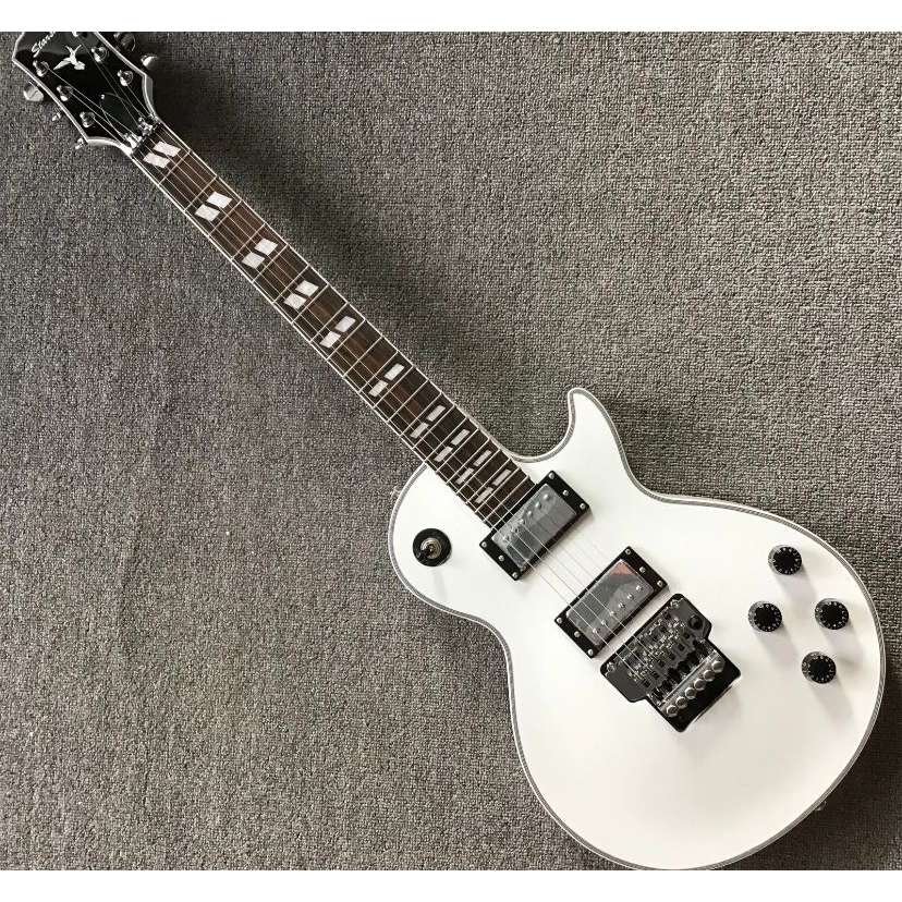 Factory Chitarra Elettrica Explorer 6 Corde – Corpo Solido Verde, Ponte Floyd Rose, Pickup H - Foto 4
