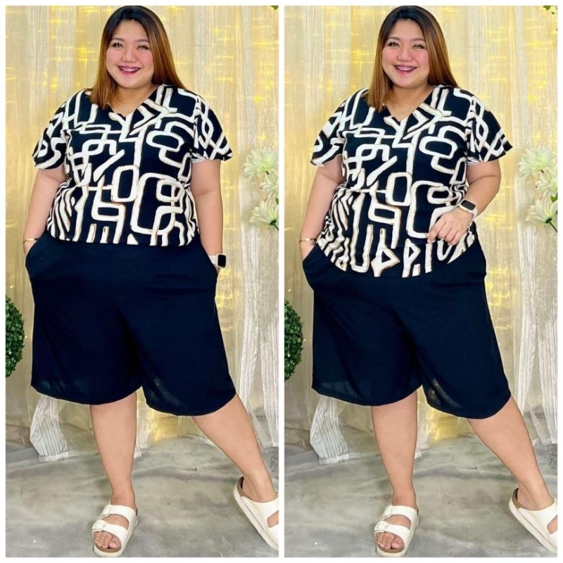 ️ CHELSEA PLUS SIZE CHALLIS TERNO TOKONG ( 2XL-5XL ) | Shopee Philippines