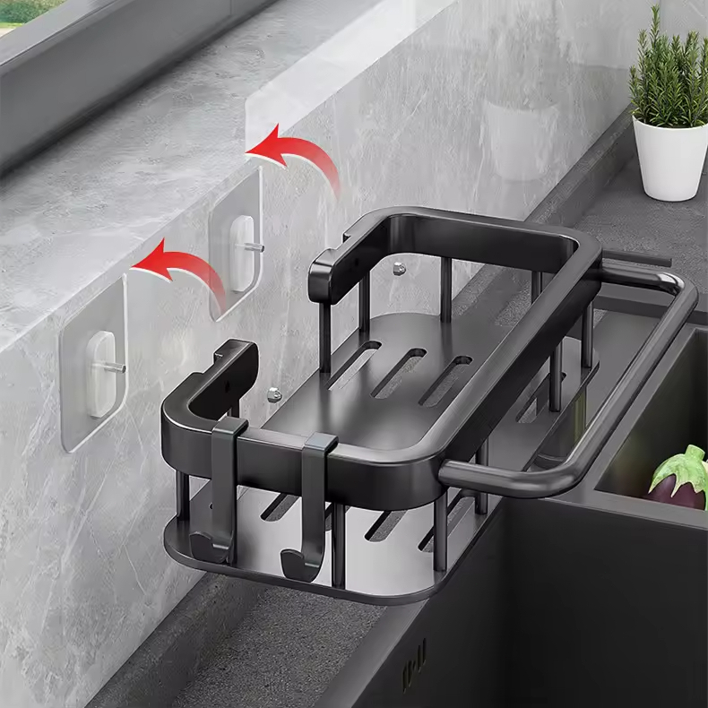 Jeff Kitchen Rack Drain Rack Sink Rag Basket Countertop Sundry Storage ...