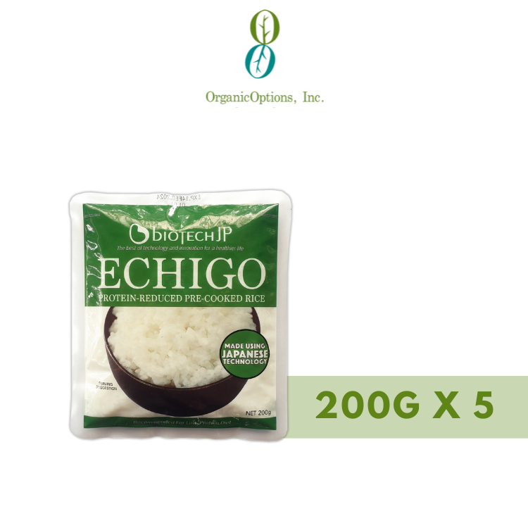 BiotechJP Echigo Rice Protein Reduced Pre-cooked Rice for CKD in Pouch ...