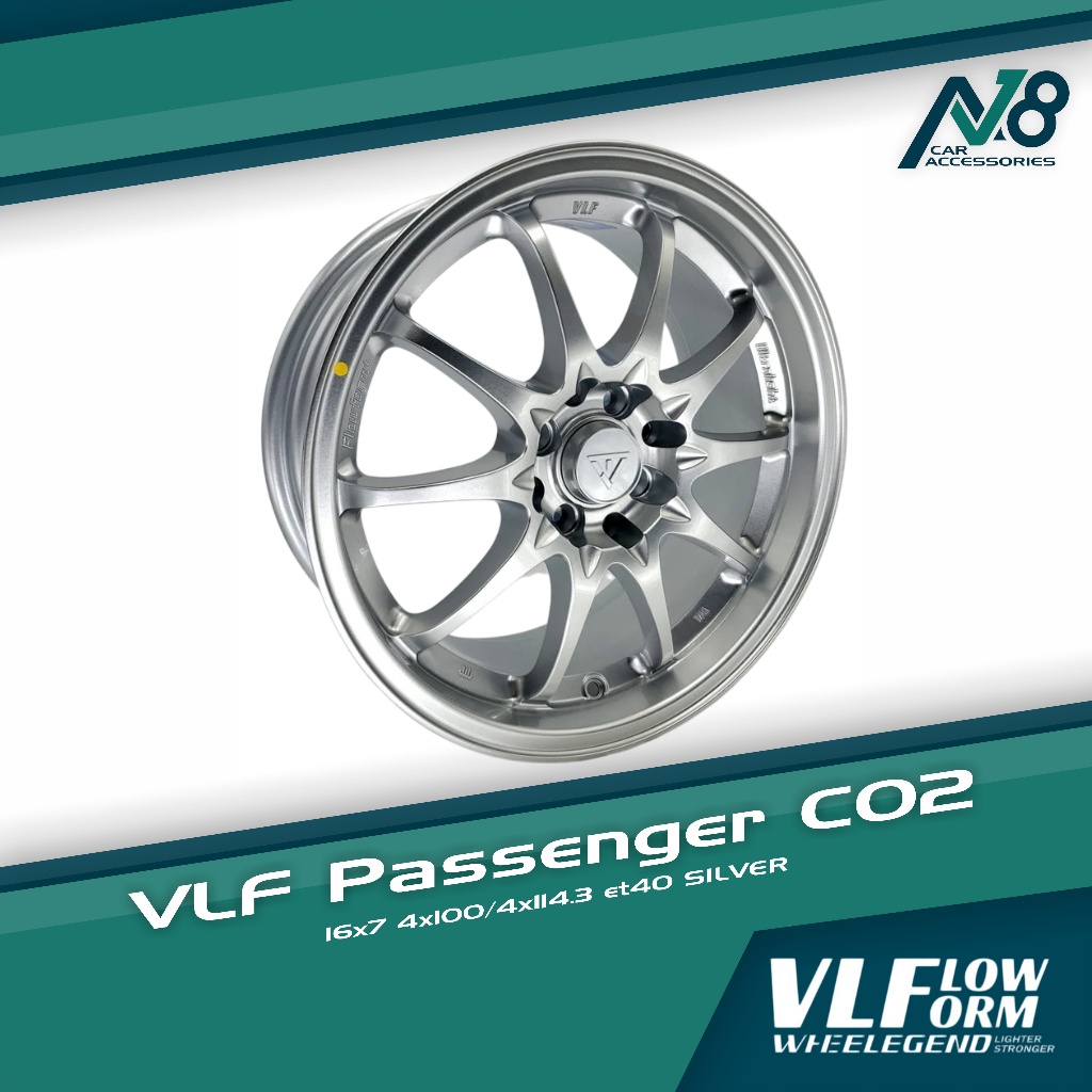 VLF C02 16x7 4x100/4x114.3 et40 Silver Genuine | Shopee Philippines