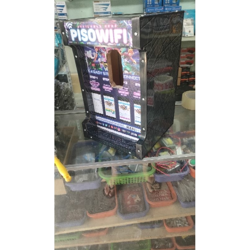 Pisowifi Box and Cage pisonet dual coinslot 26x26x38cm | Shopee Philippines