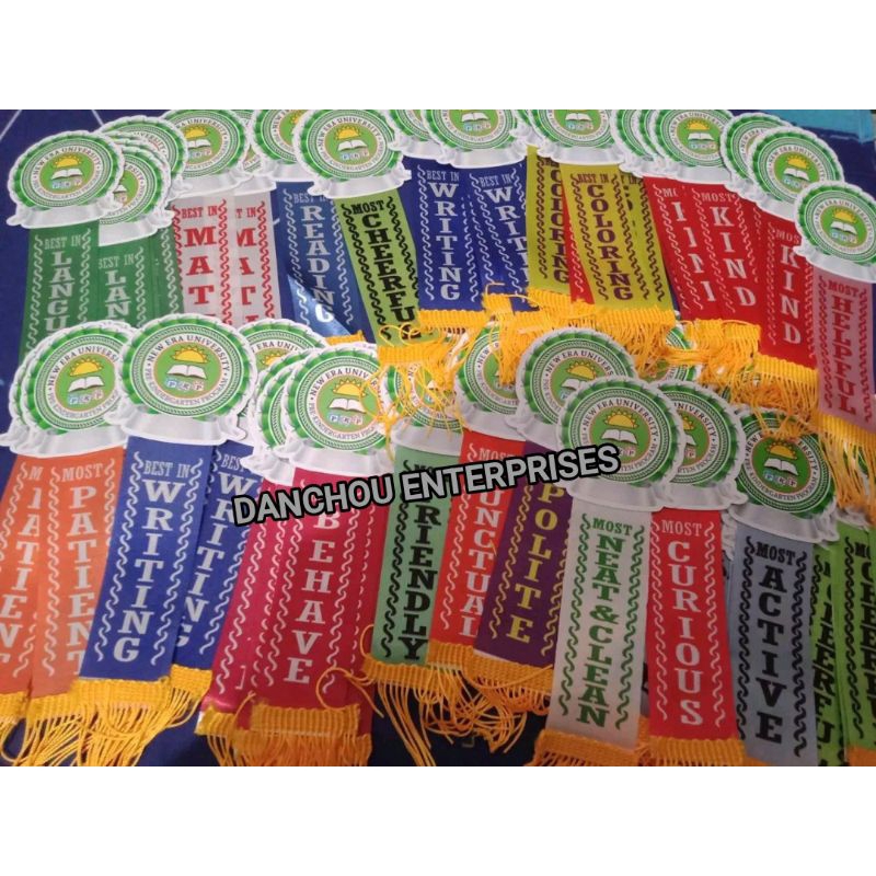 CUSTOMIZED 100PCS RIBBON for GRADUATION / ACADEMIC / AWARDS | Shopee ...