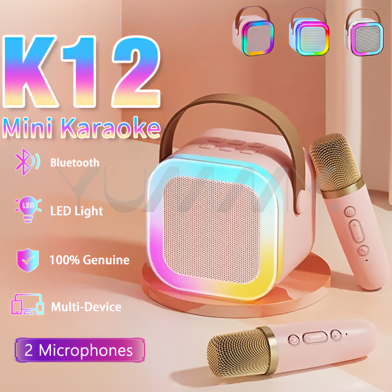 Portable Bluetooth Mini Speaker – Full Bass, RGB Lights & Mic Karaoke ...