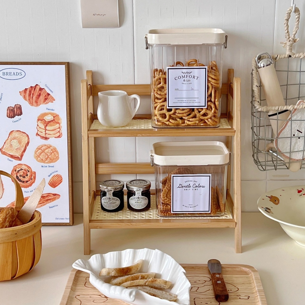 TOP TREND PH Cup storage rack rattan cup rack double-layer desktop ...