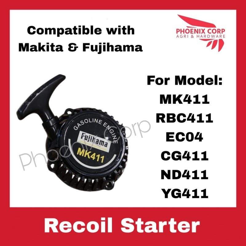 MK411 Recoil Starter for 2 Stroke Grass Cutter Brush Cutter Spare Parts ...