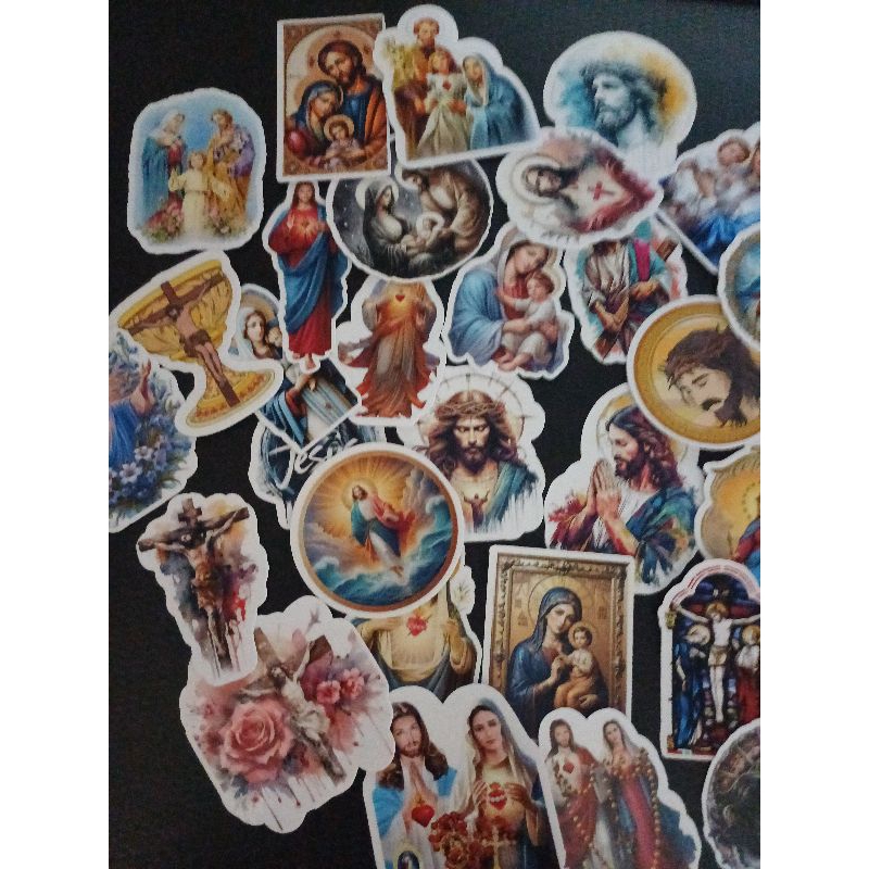 50pcs Catholic Stickers – Virgin Mary & Jesus Christ | Waterproof ...