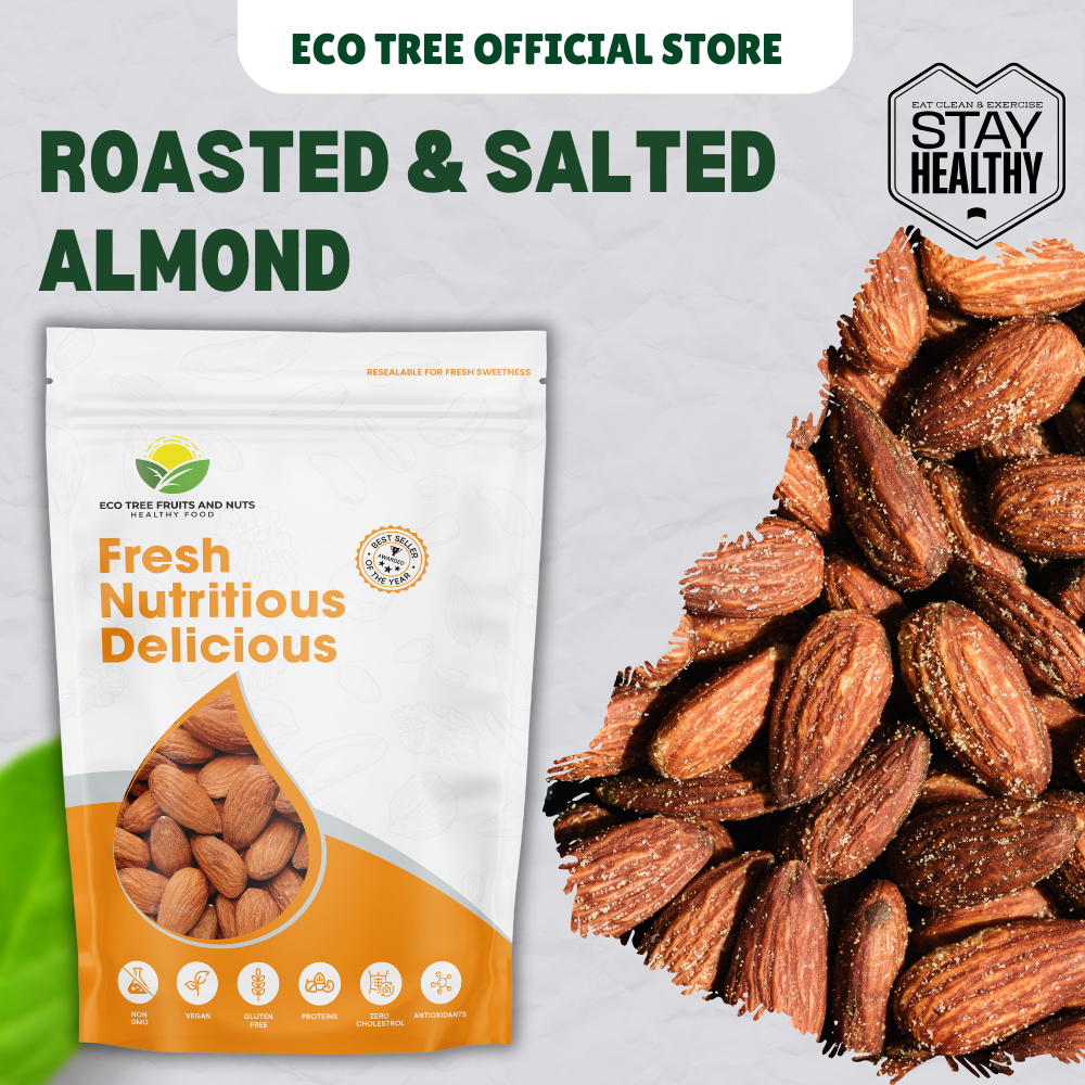 Roasted and Salted Almonds | Almond | Seasoned with Himalayan Pink Salt ...
