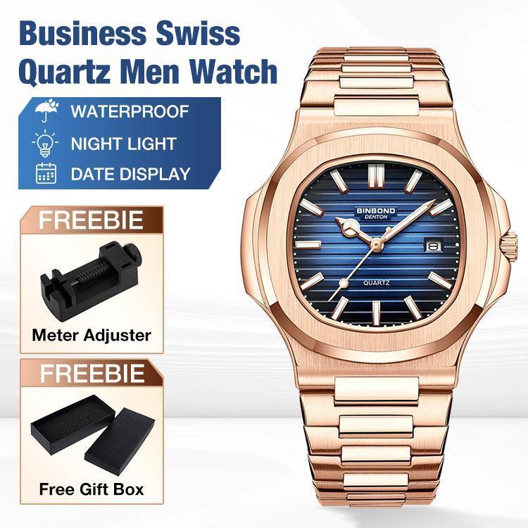 Business Swiss Quartz Men Watch Waterroof Night Light Date luxury ...