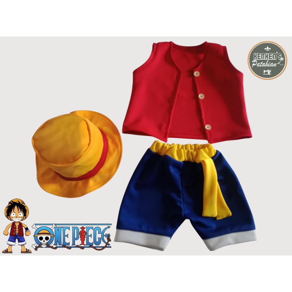 One Piece MONKEY D LUFFY COSTUME for baby with hat