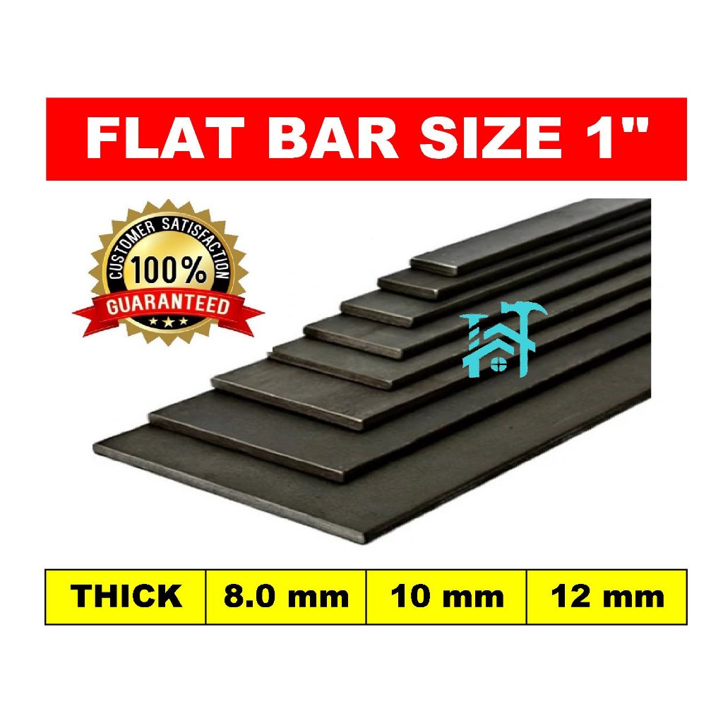 MILD STEEL FLAT BAR 1 INCH WIDTH (8mm 10mm 12mm) | Shopee Philippines