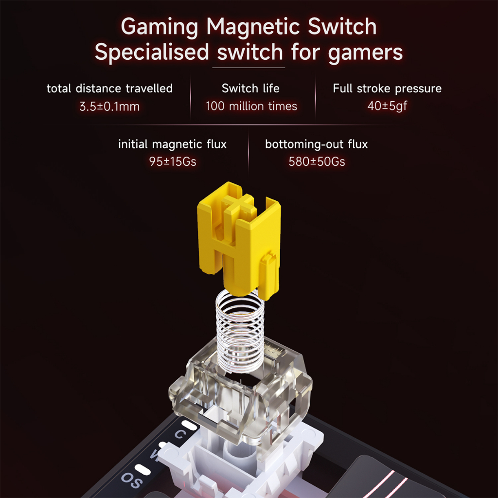 Ajazz AK680 Max 68% Wired Hot-Swappable Top-mounted Magnetic Rice ...