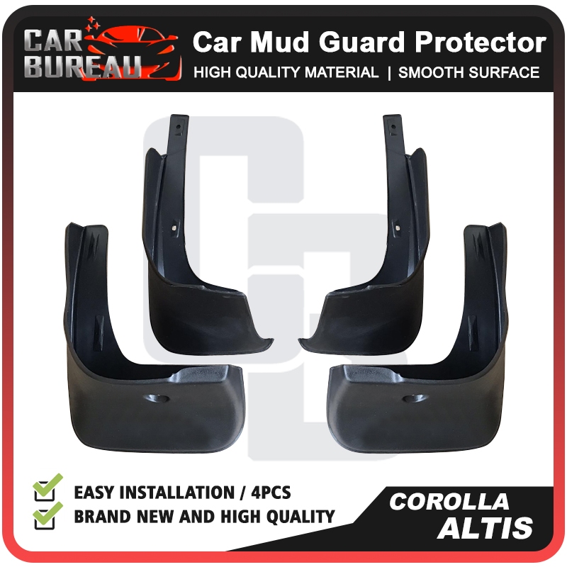 Black Mud Flaps / Splash Guards For Toyota Corolla Altis 2002-2008 – Set Of 4, Washable