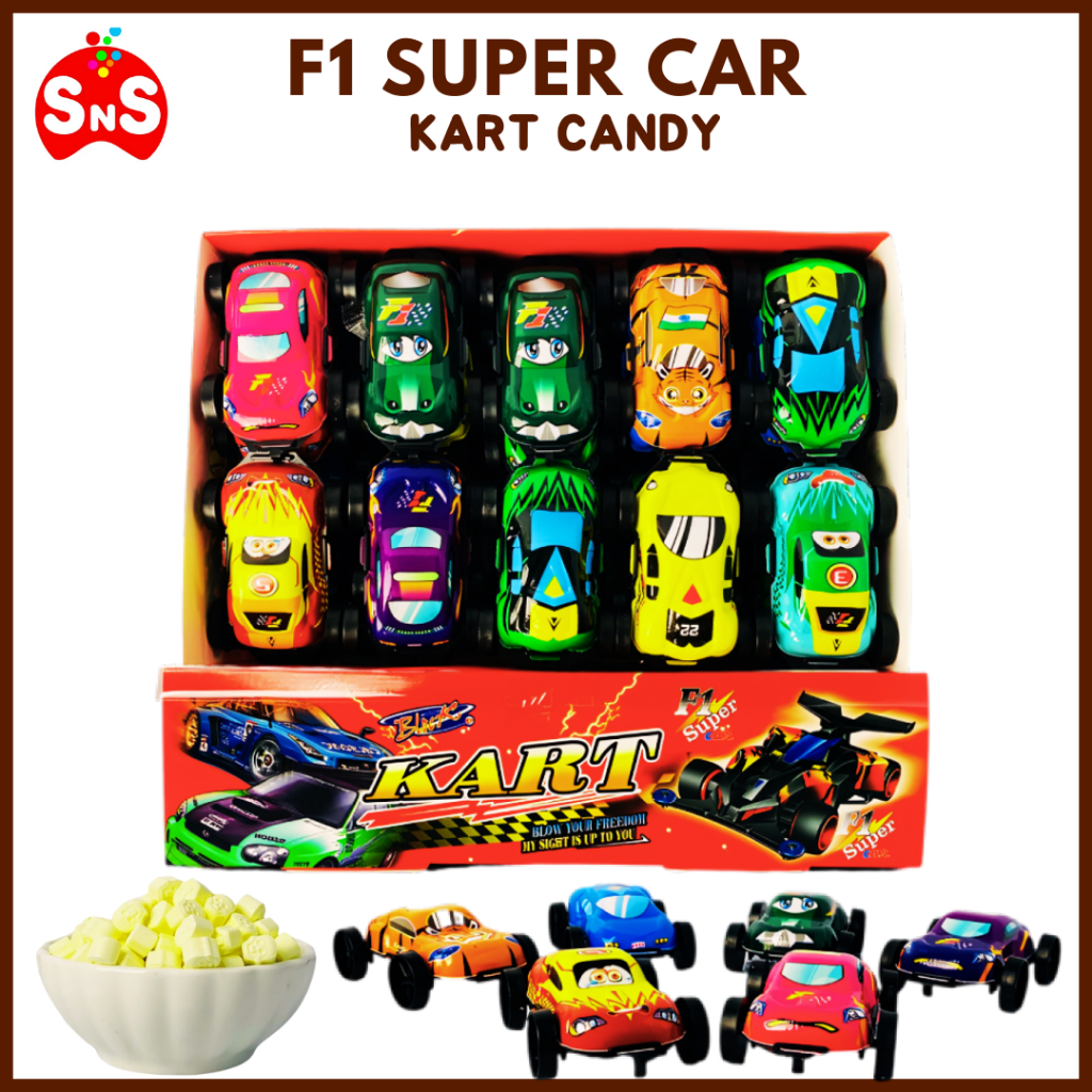 F1 Super Car Kart Candy Miniature Race Car With Candy Inside Vehicle ...
