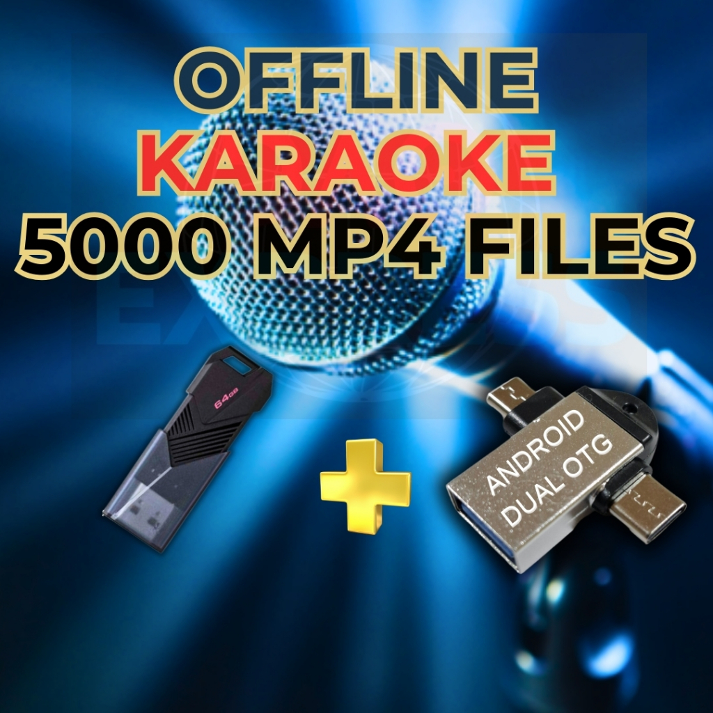 Videoke 5000 Mp4 Files USB Frlashdrive Collection + OTG Adapter ...