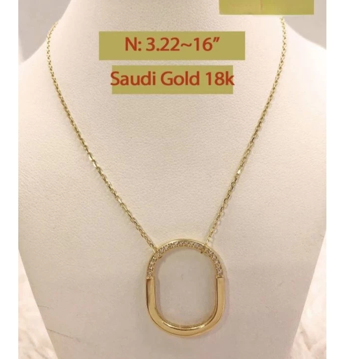 COD 18k SAUDI GOLD - 18K GOLD/18K SAUDI GOLD INSPO NECKLACE | Shopee ...