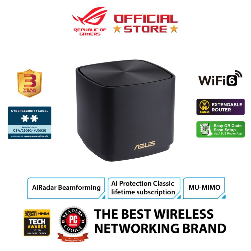 Asus ZenWiFi XD4S AX1800 WiFi 6 True 8K Streaming AiMesh Technology ...