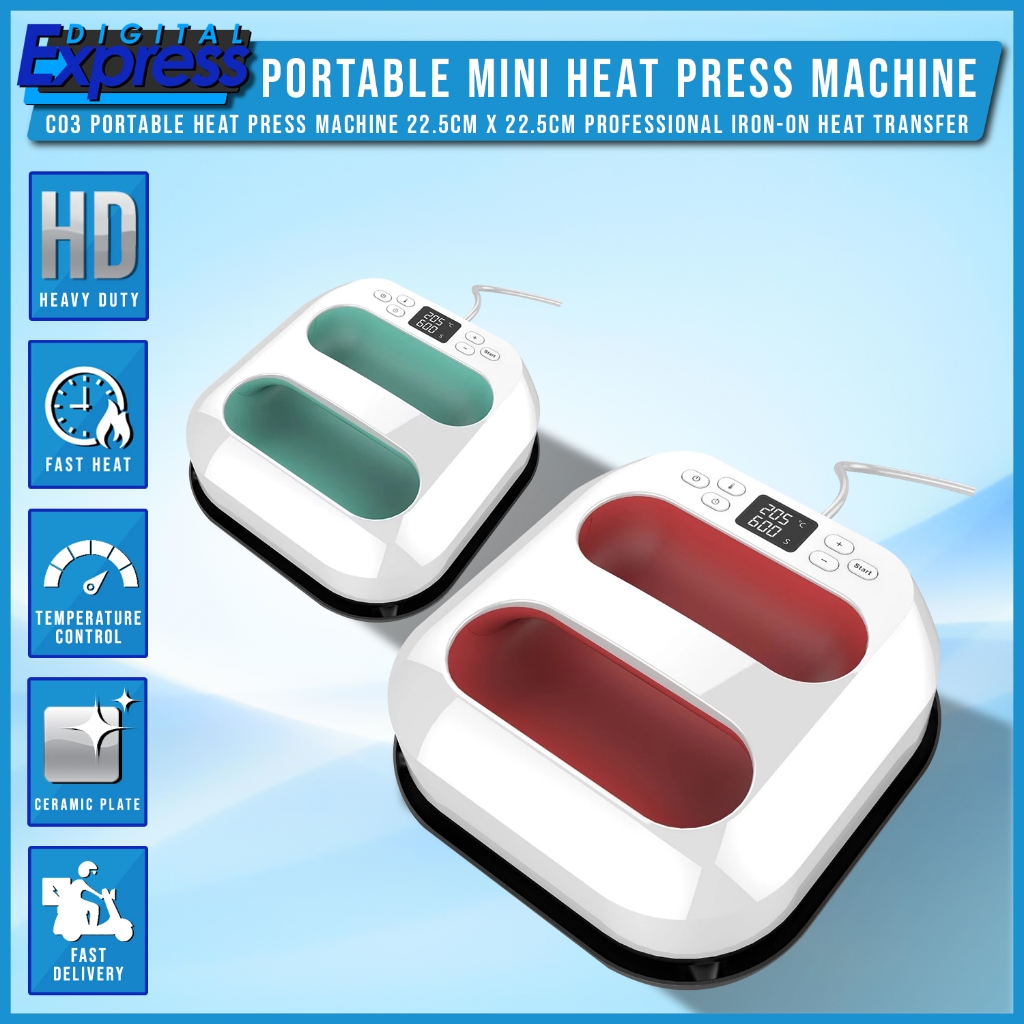 Portable Heat Press Machine for T-Shirts and HTV Vinyl Projects ...