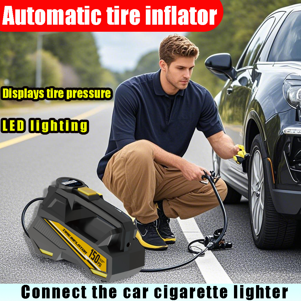 Car Tyre Compressor Car Air Pump Auto Air Compressor 150 psi DC 12 Volt ...